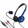 Steren Audífonos con Micrófono AUD-505, Alámbrico, 1.8 Metros, 3.5mm, Negro/Azul