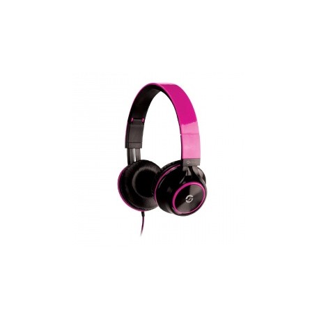 Getttech Audífonos con Micrófono Sonority, Alámbrico, 1.2 Metros, 3.5mm, Negro/Rosa