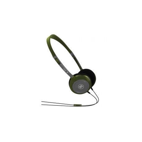 Maxell Audífonos con Micrófono UltraLight Headphones, Alámbrico, 3.5mm, Verde/Gris