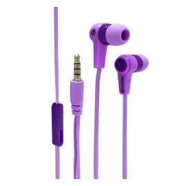 Steren Audífonos Intrauriculares con Micrófono AUD-066, Alámbrico, 1.2 Metros, 3.5mm, Morado