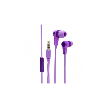 Steren Audífonos Intrauriculares con Micrófono AUD-066, Alámbrico, 1.2 Metros, 3.5mm, Morado