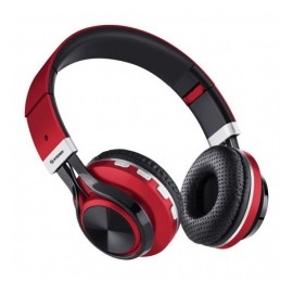 Steren Audífonos con Micrófono Xtreme, Bluetooth, Inalámbrico, Negro/Rojo