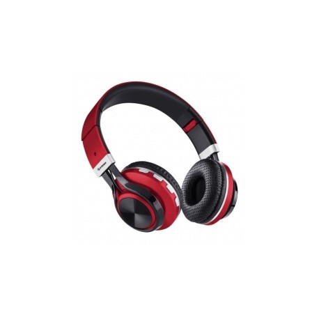 Steren Audífonos con Micrófono Xtreme, Bluetooth, Inalámbrico, Negro/Rojo