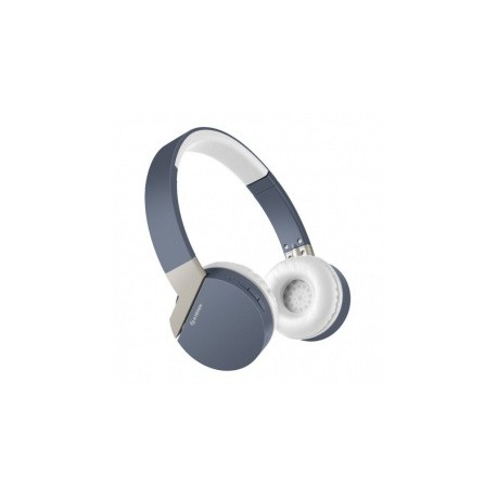 Steren Audífonos con Micrófono AUD-799, Bluetooth, Inalámbrico, Azul/Blanco