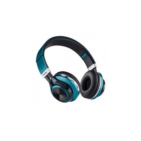 Steren Audífonos con Micrófono Xtreme, Bluetooth, Inalámbrico, Negro/Azul