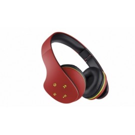 Steren Audífonos con Micrófono Ultra Confort, Bluetooth, Inalámbrico, Negro/Rojo