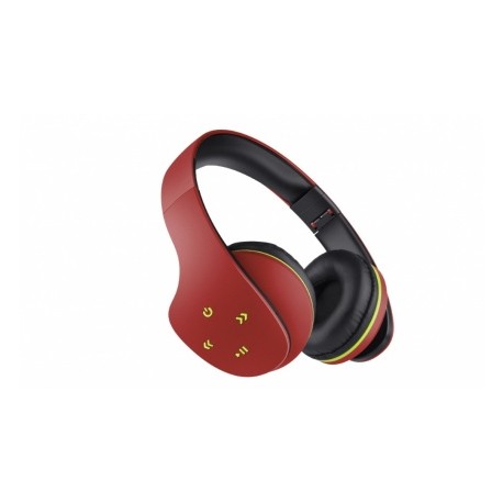 Steren Audífonos con Micrófono Ultra Confort, Bluetooth, Inalámbrico, Negro/Rojo