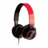 Getttech Audífonos con Micrófono Sonority, Alámbrico, 1.2 Metros, 3.5mm, Negro/Rojo