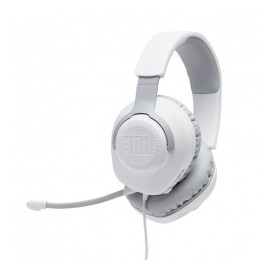 JBL Audífonos Gamer con Micrófono Quantum 100 para PC/Nintendo Switch/Xbox One/PS4, Alámbrico, 3.5mm, Blanco