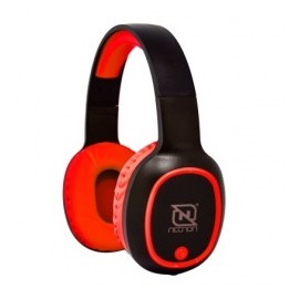 Necnon Audífonos con Micrófono NBH-04 Pro, Bluetooth, Inalámbrico, Rojo