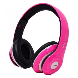 Necnon Audífonos con Micrófono NBH-01R, Bluetooth, Alámbrico/Inalámbrico, 3.5mm, Rosa